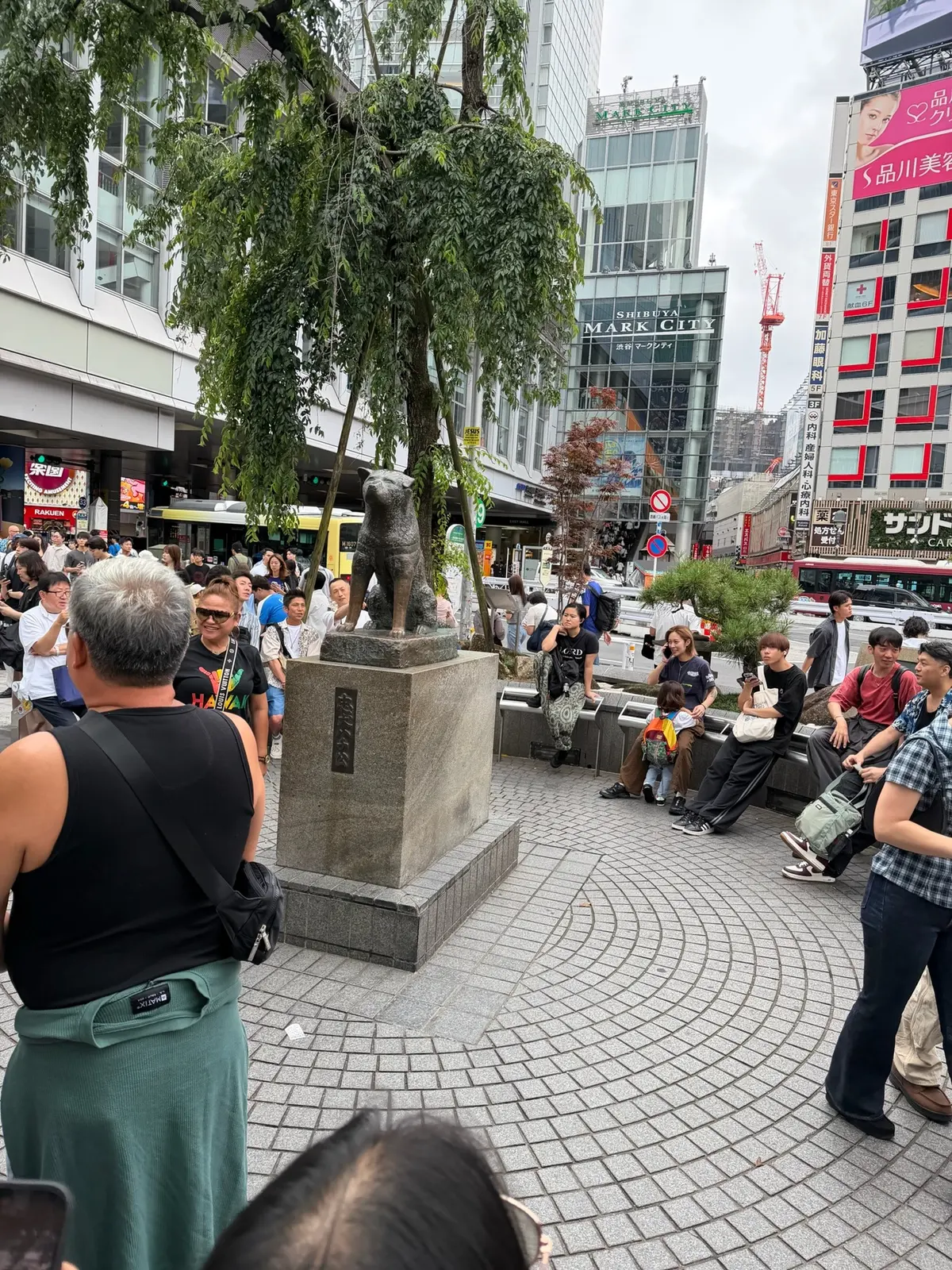 Crowds near the Hachiko statue area in Shibuya.