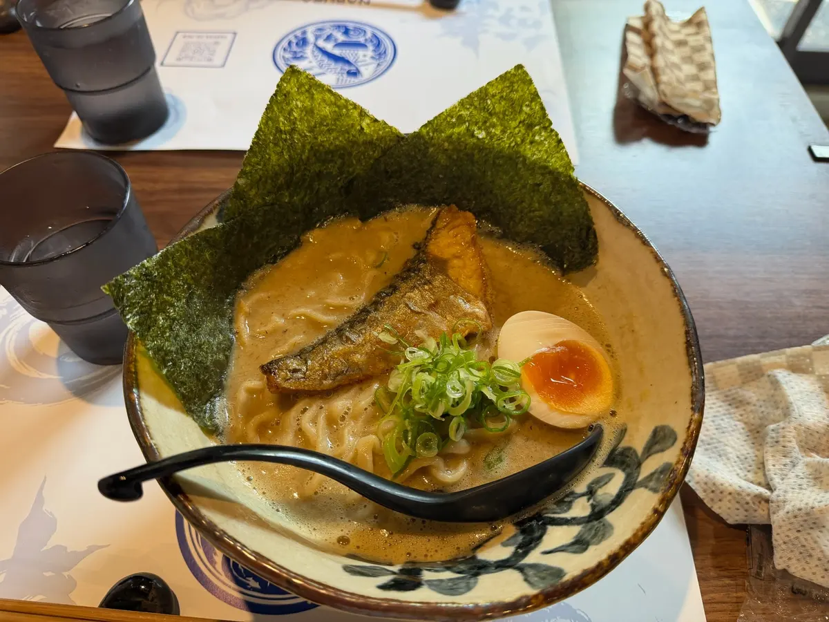 Bowl of ramen at Nabura in Kyoto.