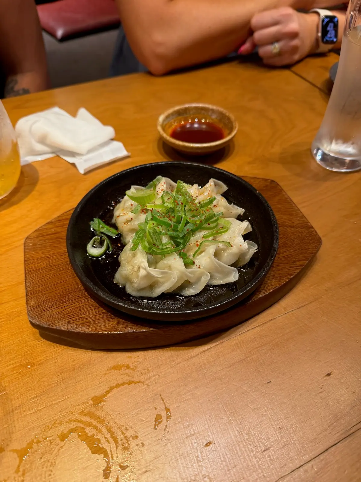 A plate of gyoza during the Shinjuku food tour.